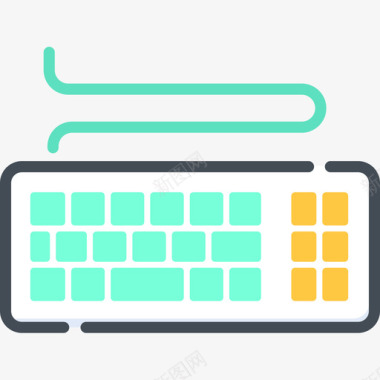 键盘数字工具双色图标图标