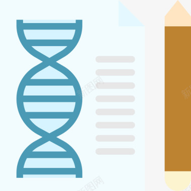 遗传学扁平图标图标