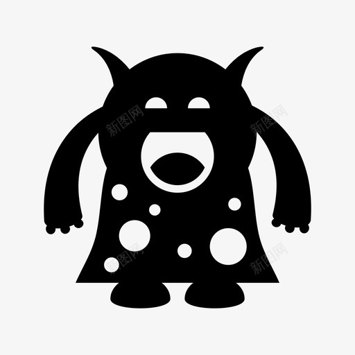 怪物卡通角色图标svg_新图网 https://ixintu.com 万圣节 卡通 可爱 怪物 怪物实体 角色