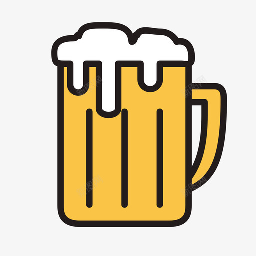 Beer mugsvg_新图网 https://ixintu.com Beer mug 填充 线性 扁平 多色 简约 精美 可爱 生活