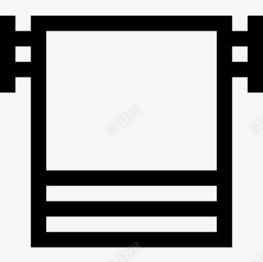 毛巾健身器材25线性图标图标