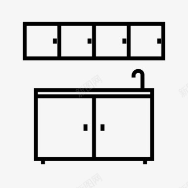 厨房家具橱柜抽屉图标图标