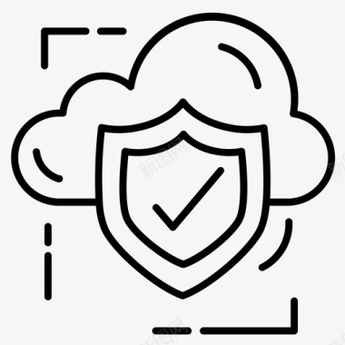 云安全数据防护图标图标