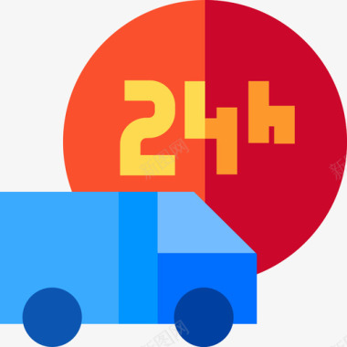 送货卡车包裹运送17扁平图标图标