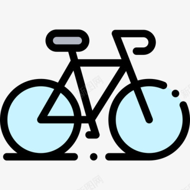 自行车公共交通7线颜色图标图标