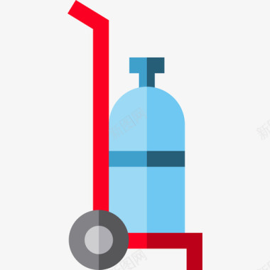 氧气医疗器械12扁平图标图标