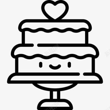 结婚蛋糕婚礼71直系图标图标