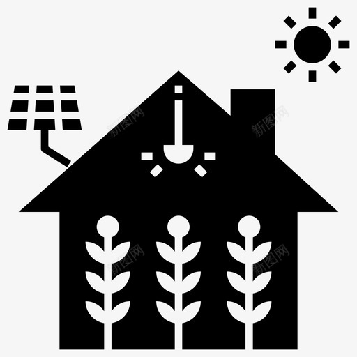 室内花园农业未来图标svg_新图网 https://ixintu.com 农业 室内花园 未来 未来农业字形 温室