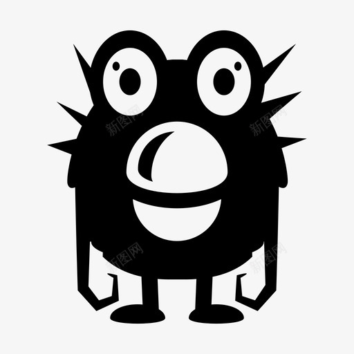 怪物卡通生物图标svg_新图网 https://ixintu.com 万圣节 卡通 可爱 怪物 怪物实体 生物