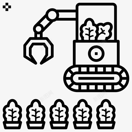 农业机器人农业耕作图标svg_新图网 https://ixintu.com 农业 农业机器人 农场 未来农业 机器人 耕作