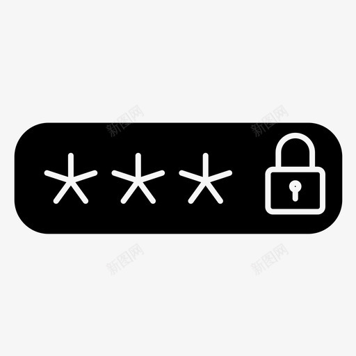 密码保护安全图标svg_新图网 https://ixintu.com 安全 密码保护