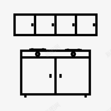 厨房家具橱柜抽屉图标图标