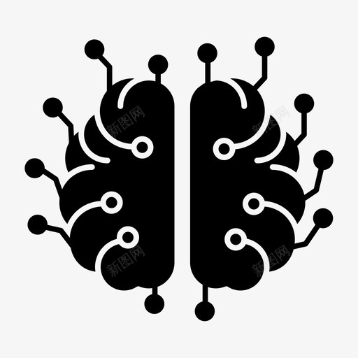 大脑大脑回路处理器图标svg_新图网 https://ixintu.com 处理器 大脑 大脑回路
