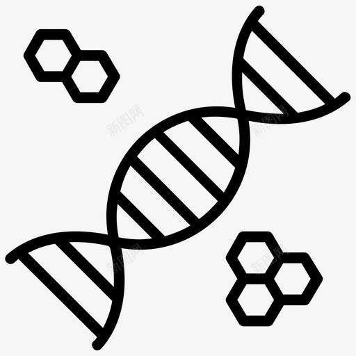 dna化学成分dna测试图标svg_新图网 https://ixintu.com dna dna测试 化学和生物化学线图标 化学成分 基因 生化医疗 生物化学 遗传学