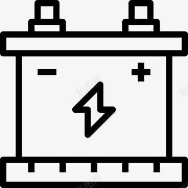 电池工业12线性图标图标