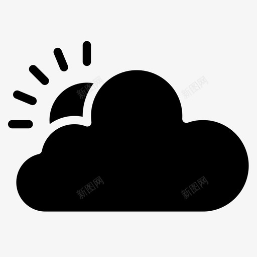 云层天气181填充图标svg_新图网 https://ixintu.com 云层 填充 天气181