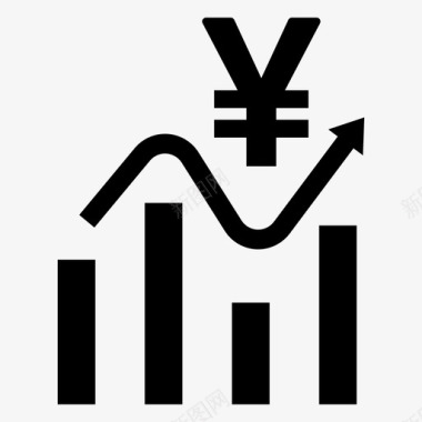 日元收益分析图表图标图标
