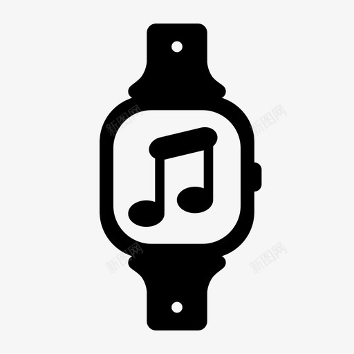 smartwatch上的音乐音频声音图标svg_新图网 https://ixintu.com smartwatch上的音乐 声音 流媒体 音频