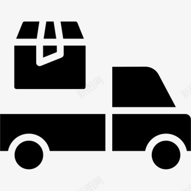 送货卡车物流配送6实心图标图标