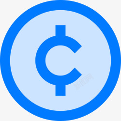 centCent营销59蓝色图标高清图片