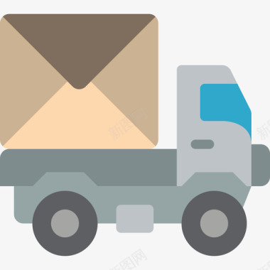 送货卡车物流14扁平图标图标