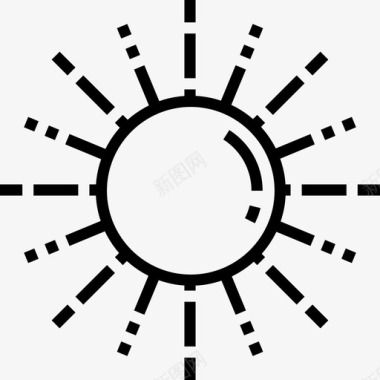 太阳自然43直线型图标图标