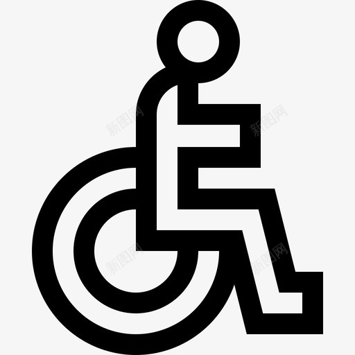 残疾高速公路服务3直线图标svg_新图网 https://ixintu.com 残疾 直线 高速公路服务3