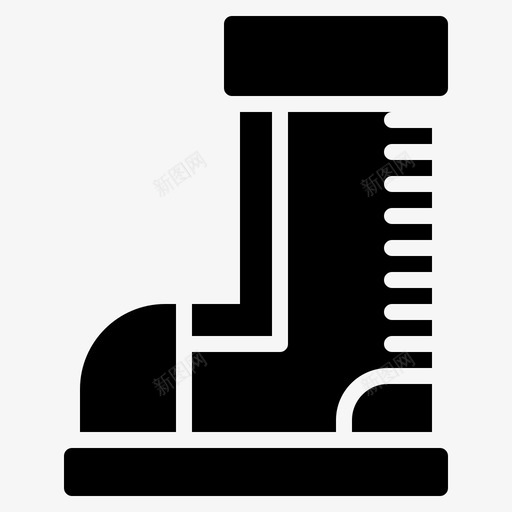 靴子野营登山图标svg_新图网 https://ixintu.com 户外 登山 野营 野营glyphsolid 靴子 鞋