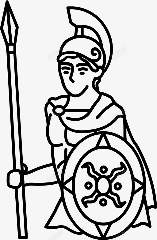 阿瑞斯神希腊图标svg_新图网 https://ixintu.com 古代神的轮廓 士兵 希腊 火星 神 罗马 阿瑞斯