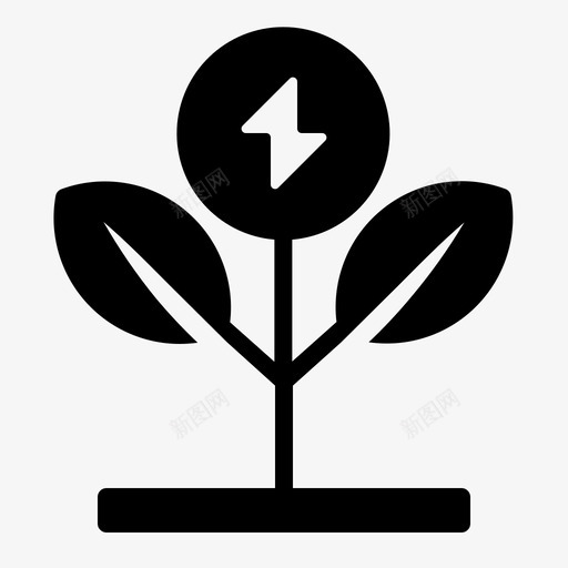 发电厂电力能源图标svg_新图网 https://ixintu.com 发电厂 电力 绿色 绿色能源铭文 能源