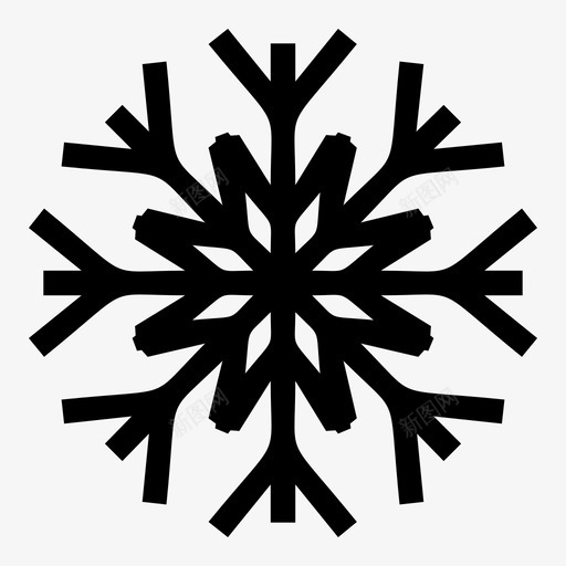 雪花圣诞节新年图标svg_新图网 https://ixintu.com 圣诞节 天气 新年 降雪 雪花