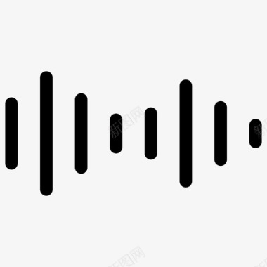 音乐音频波形图标图标