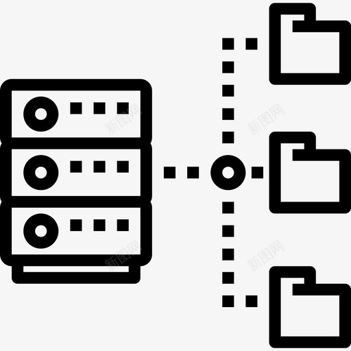 文件夹网络和数据库2线性图标svg_新图网 https://ixintu.com 文件夹 线性 网络和数据库2