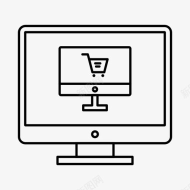 网上购物购物车电子商务图标图标