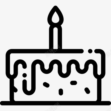 生日蛋糕糖果店11直系图标图标