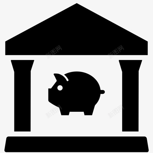 银行账户存款图标svg_新图网 https://ixintu.com 业务4 储蓄 存款 账户 银行
