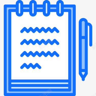笔记本商务223蓝色图标图标