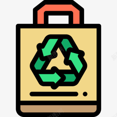 回收温室4线性颜色图标图标