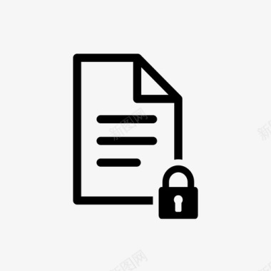 锁定文件图标文档私有图标