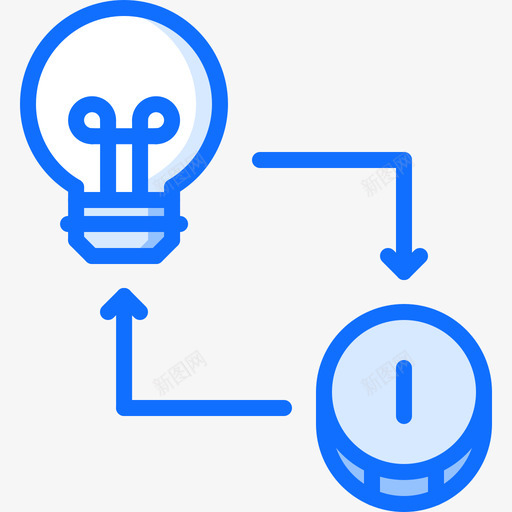 主意钱59蓝色图标svg_新图网 https://ixintu.com 主意 蓝色 钱59