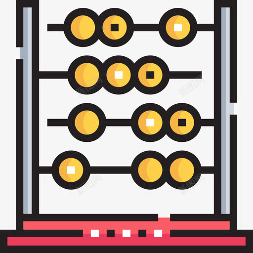 算盘返校45线颜色图标svg_新图网 https://ixintu.com 算盘 线颜色 返校45