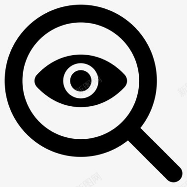 调查侦探眼睛图标图标