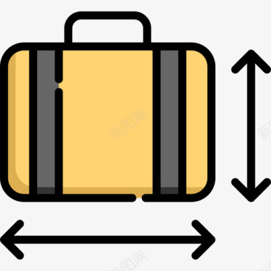 行李机场29线性颜色图标图标