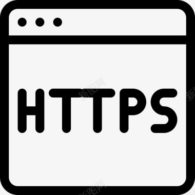 Https互联网安全23线性图标图标