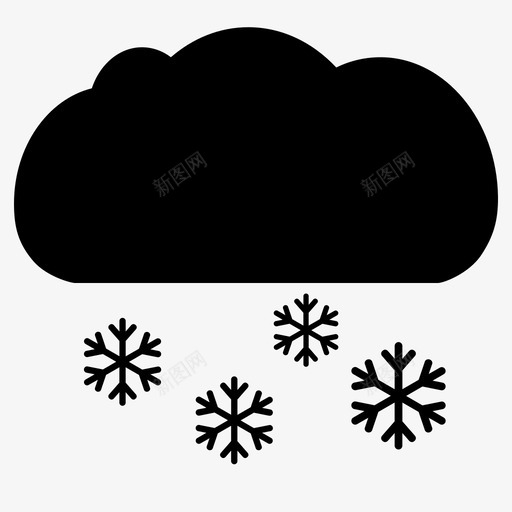 雪云冷图标svg_新图网 https://ixintu.com 云 冷 天气 季节 雪