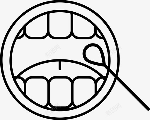 唾液样本脸颊拭子图标svg_新图网 https://ixintu.com 唾液样本 基因测试 拭子 测试 脸颊