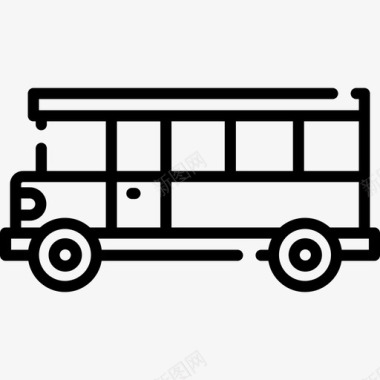 巴士旅行app13直线图标图标