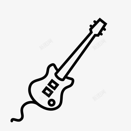 电低音吉他电吉他线图标svg_新图网 https://ixintu.com 摇滚 电低音吉他 电吉他 线 音乐