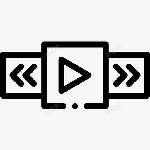 应用程序音频和视频6线性图标svg_新图网 https://ixintu.com 应用程序 线性 音频和视频6