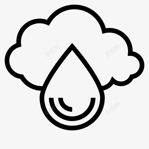 雨季节符号图标svg_新图网 https://ixintu.com 天气 天气符号 天气预报 季节 温度 符号 雨